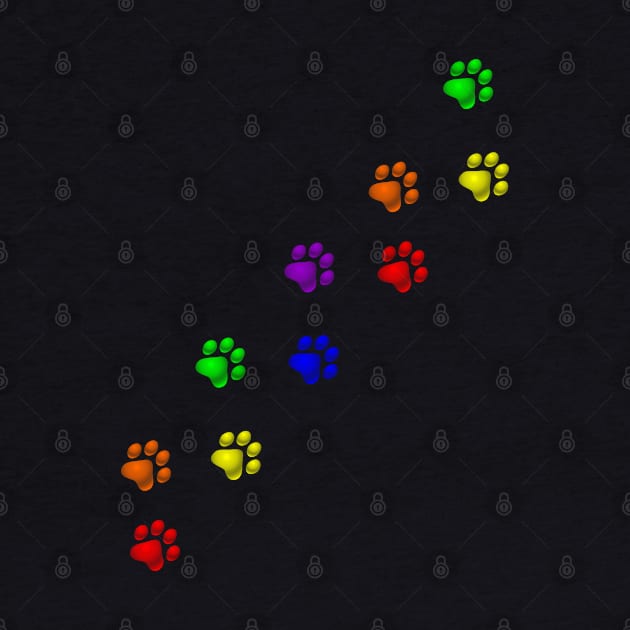 Rainbow Gay Pride Pet Paws by Muzehack